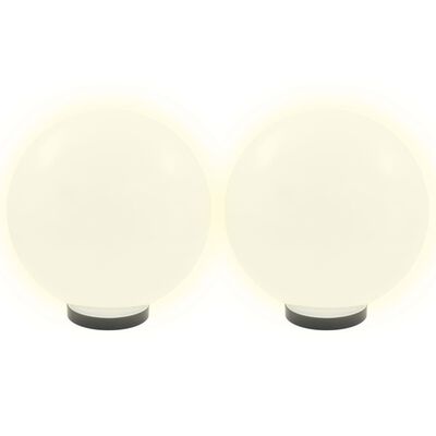 vidaXL Φωτιστικά Μπάλα LED 2 τεμ. Σφαιρικά 30 εκ. Ακρυλικά (PMMA)