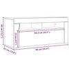 vidaXL Έπιπλο Τηλεόρασης με LED Λευκό 90 x 35 x 40 εκ.