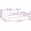 vidaXL Box Spring &kappa;&rho;&epsilon;&beta;ά&tau;&iota; &mu;&epsilon; &sigma;&tau;&rho;ώ&mu;&alpha; &rho;&omicron;&zeta; 200x220 cm &Beta;&epsilon;&lambda;&omicron;ύ&delta;&iota;&nu;&omicron;