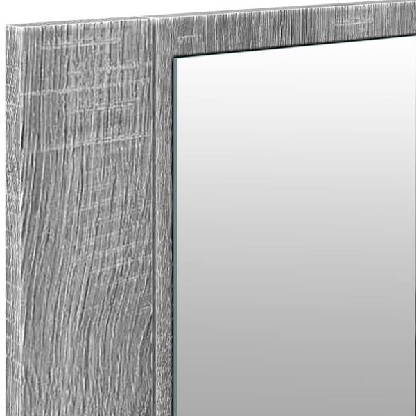 vidaXL Ντουλάπι Μπάνιου με Καθρέφτη / LED Γκρι Sonoma 100x12x45 εκ.
