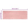 vidaXL Ψεύτικο Δέρμα Προβάτου Χαλί Ροζ 80 x 250 cm Πολυεστέρας