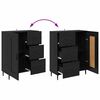 vidaXL Highboard &mu;&epsilon; &sigma;&upsilon;&rho;&tau;ά&rho;&iota; 2 pcs &Mu;&alpha;ύ&rho;&eta; &Omicron;&xi;&upsilon;ά &Epsilon;&pi;&epsilon;&xi;&epsilon;&rho;&gamma;&alpha;&sigma;&mu;έ&nu;&omicron; &xi;ύ&lambda;&omicron;