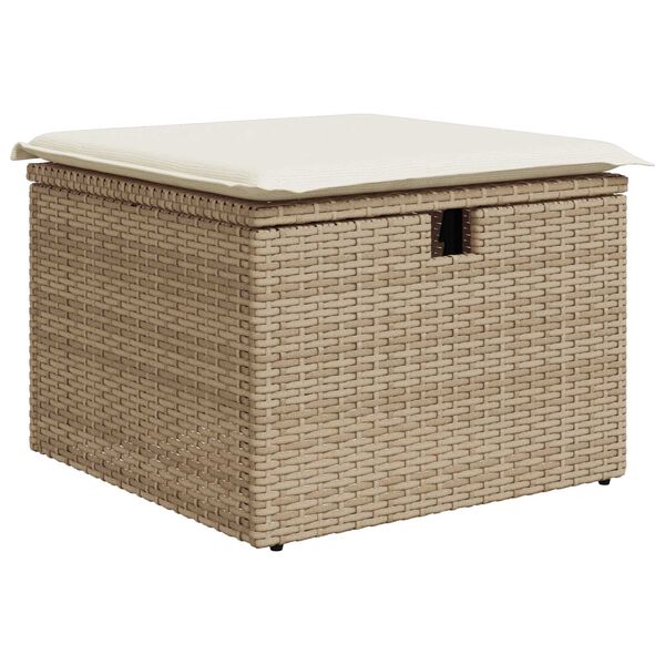 vidaXL Σετ Καναπέ Κήπου 9 pcs Μπεζ 55 x 62 x 69 εκ Πολυ ράταν