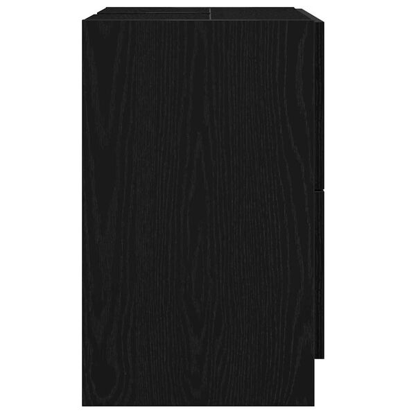 vidaXL Ντουλάπι Νεροχύτη Μαύρη Οξυά 59 x 37 x 59 cm Επεξεργασμένο ξύλο