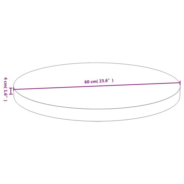 vidaXL Επιφάνεια Τραπεζιού Ø60x4 από Μπαμπού
