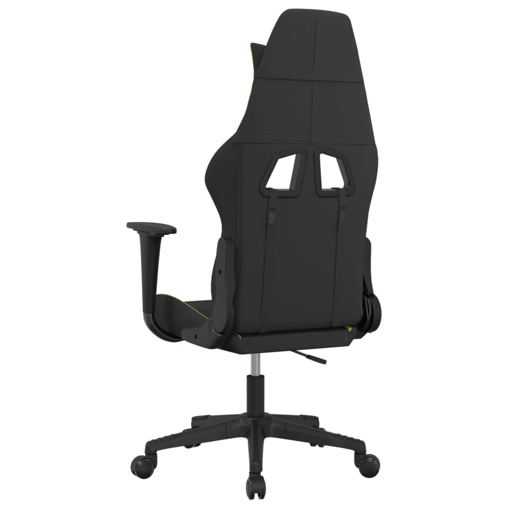 vidaXL Καρέκλα Gaming Μαύρο και Αν. Πράσινο Υφασμάτινη