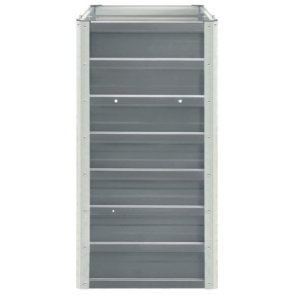 vidaXL Ζαρντινιέρα Υπερυψωμένη Γκρι 240x40x77 εκ. Γαλβανισμ. Χάλυβας