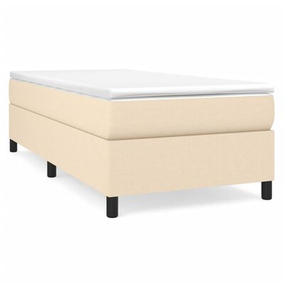 vidaXL Πλαίσιο Κρεβατιού Boxspring Κρεμ 90x190 εκ. Υφασμάτινο
