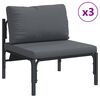 vidaXL Σετ Καναπέ Κήπου 6 pcs Ανθρακί Ατσάλι