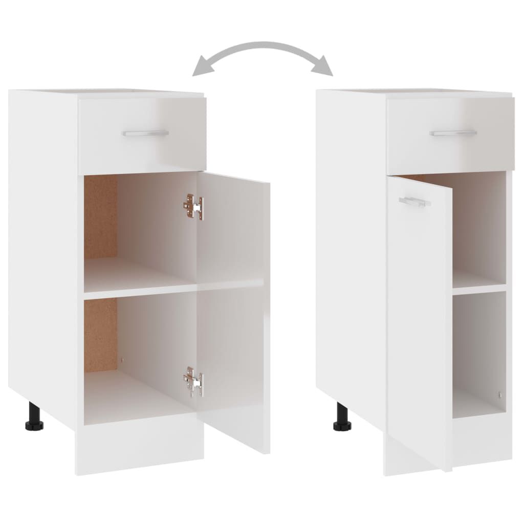 vidaXL Ντουλάπι με Συρτάρι Lyon Γυαλιστερό Λευκό 30x46x81,5εκ.