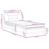 vidaXL Κρεβάτι με Στρώμα Taupe 80x200 εκ. Υφασμάτινο