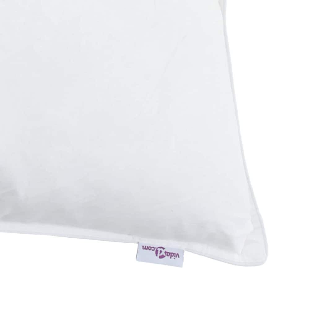 vidaXL Σετ Κουβέρτας με μαξιλάρι 2 pcs Λευκό 155 x 220 cm Πούπουλο