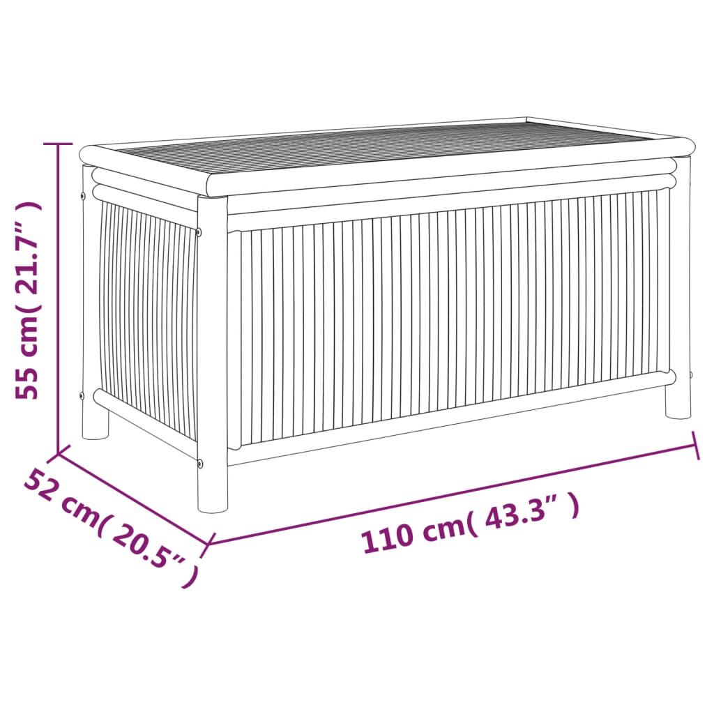 vidaXL Κουτί Αποθήκευσης Κήπου 110 x 52 x 55 εκ. από Μπαμπού