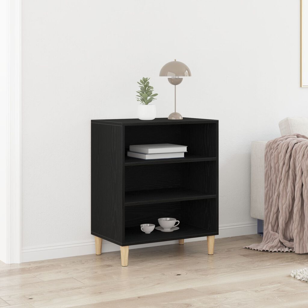 vidaXL Πλαϊνό Γραφείο Μαύρο Δρυς 57x35x70 εκ. Από ξύλο