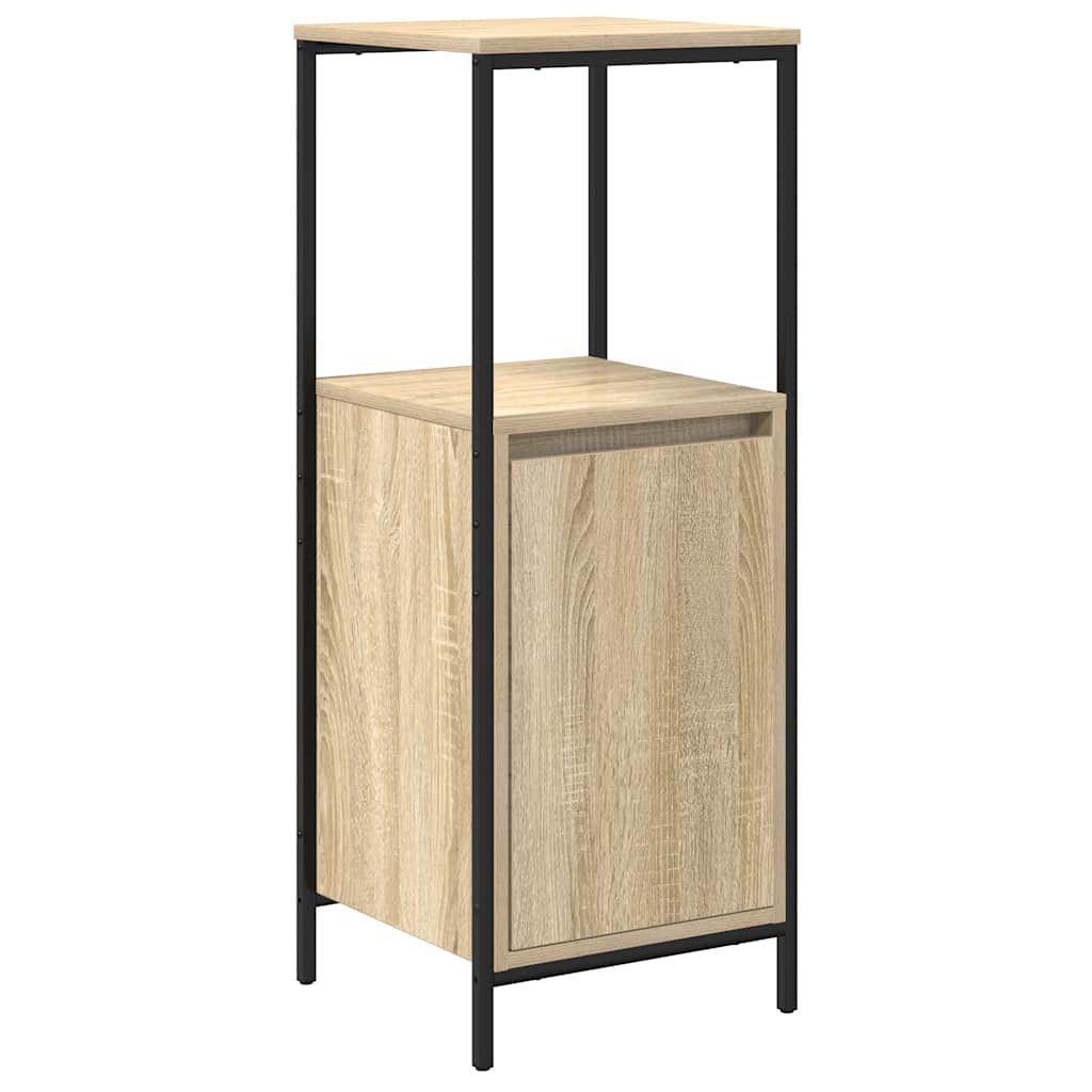 vidaXL Ντουλάπι μπάνιου με ράφια Sonoma δρυς 36x35x95 εκ.
