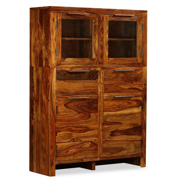 vidaXL Μπουφές Ψηλός 100 x 35 x 140 εκ. από Μασίφ Ξύλο Sheesham