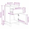 vidaXL Πλαϊνό γραφείο Παλαιό ξύλο 35 x 40 x 70 εκ. Επεξεργασμένο ξύλο