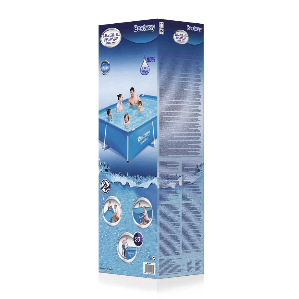 Bestway Πισίνα Steel Pro 259 x 170 x 61 εκ. με Ατσάλινο Σκελετό 56403