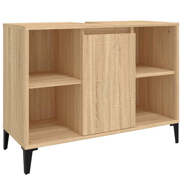 vidaXL Ντουλάπι Νιπτήρα Sonoma Δρυς 80x33x60 εκ. Επεξεργασμένο Ξύλο