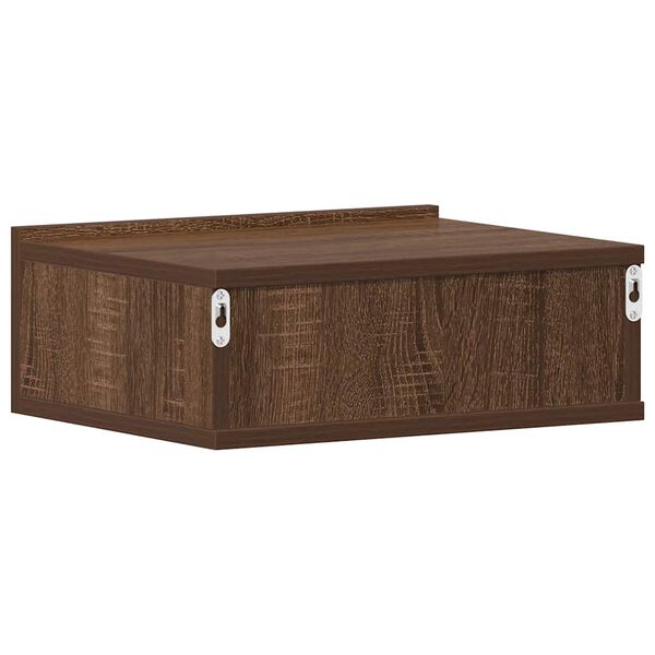 vidaXL Κομοδίνο Κρεμαστά Καφέ Δρυς 40x30x15 εκ. Επεξεργ. Ξύλο