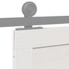 vidaXL Πόρτα αχυρώνα Λευκό 100 x 210 cm Μασίφ ξύλο πεύκου