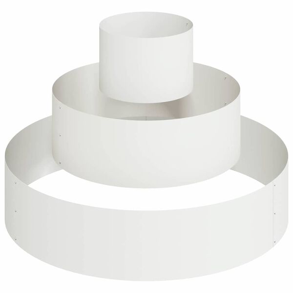 vidaXL Γλάστρα Κήπου Λευκό 90 x 90 x 20 εκ Ψυχρής έλασης χάλυβας