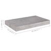 vidaXL Ράφια Τοίχου 4 τεμ. Γκρι Σκυροδέματος 40 x 23 x 3,8 εκ. MDF