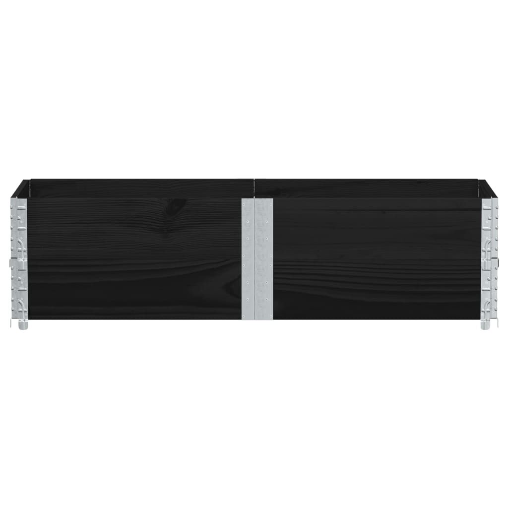 vidaXL Ζαρντινιέρα Κήπου Μαύρη 150x50 εκ. από Μασίφ Ξύλο Πεύκου
