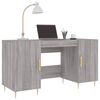 vidaXL Γραφείο Γκρι Sonoma 140 x 50 x 75 εκ. από Επεξεργασμένο Ξύλο