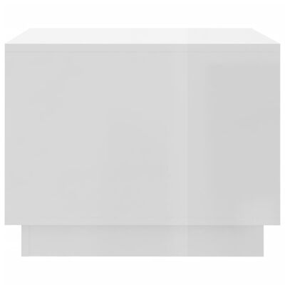 vidaXL Τραπεζάκι Σαλονιού Γυαλιστερό Λευκό 55x55x43 εκ. Μοριοσανίδα