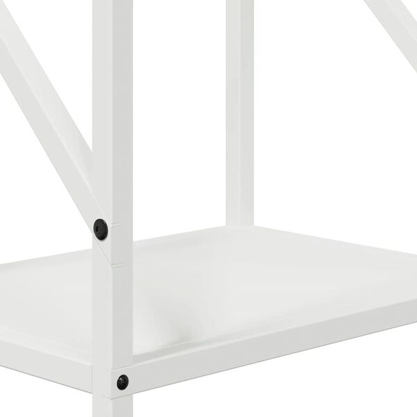 vidaXL Ράφι για καυσόξυλα Λευκό 34x25x100 cm Ατσάλι ψυχρής έλασης