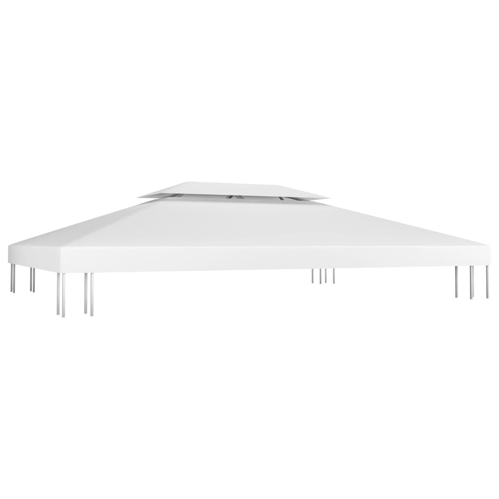 vidaXL Κάλυμμα για Κιόσκι 2 Επιπέδων Λευκό 4 x 3 μ. 310 γρ./μ²