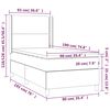 vidaXL Κρεβάτι Boxspring με Στρώμα Μαύρο 90x190 εκ.Υφασμάτινο