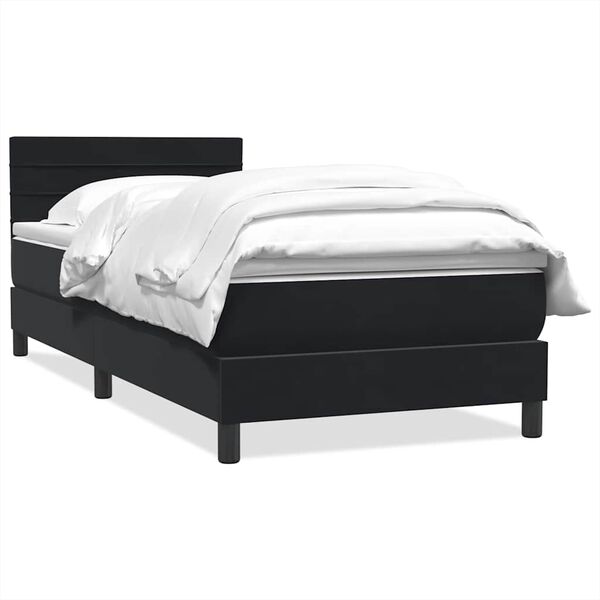 vidaXL &Kappa;&rho;&epsilon;&beta;ά&tau;&iota; Boxspring &mu;&epsilon; &Sigma;&tau;&rho;ώ&mu;&alpha; &Mu;&alpha;ύ&rho;&omicron; 80x220 &epsilon;&kappa;. &Beta;&epsilon;&lambda;&omicron;ύ&delta;&iota;&nu;&omicron;