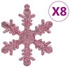 vidaXL Σετ Μπάλες Χριστουγεννιάτικες 111 τεμ. Ροζ από Πολυστυρένιο