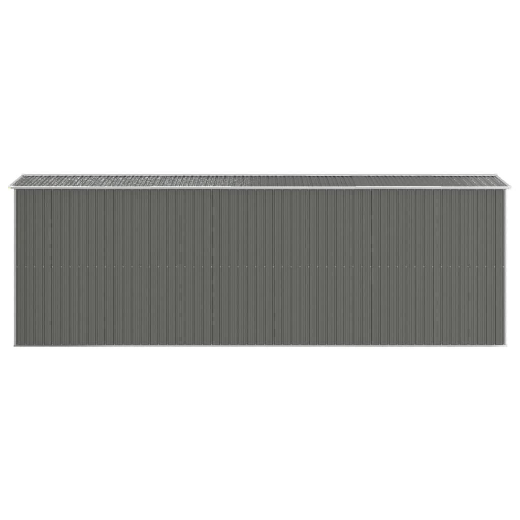 vidaXL Αποθήκη Κήπου Ανοιχτό γκρι 192x606x223 εκ. Γαλβανισμένο Ατσάλι