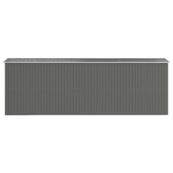 vidaXL Αποθήκη Κήπου Ανοιχτό γκρι 192x606x223 εκ. Γαλβανισμένο Ατσάλι