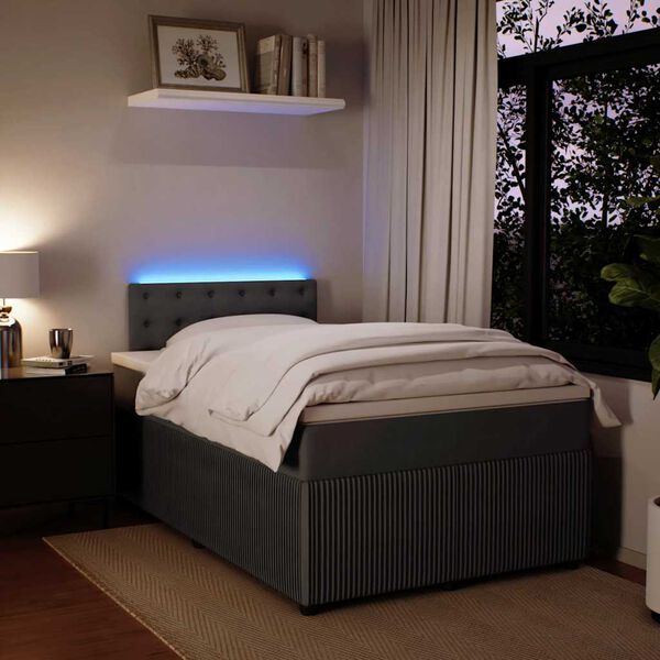 vidaXL &Kappa;&rho;&epsilon;&beta;ά&tau;&iota; Boxspring &mu;&epsilon; &Sigma;&tau;&rho;ώ&mu;&alpha; &Sigma;&kappa;&omicron;ύ&rho;&omicron; &Gamma;&kappa;&rho;&iota; 120x200 &epsilon;&kappa;. &Beta;&epsilon;&lambda;&omicron;ύ&delta;&iota;&nu;&omicron;