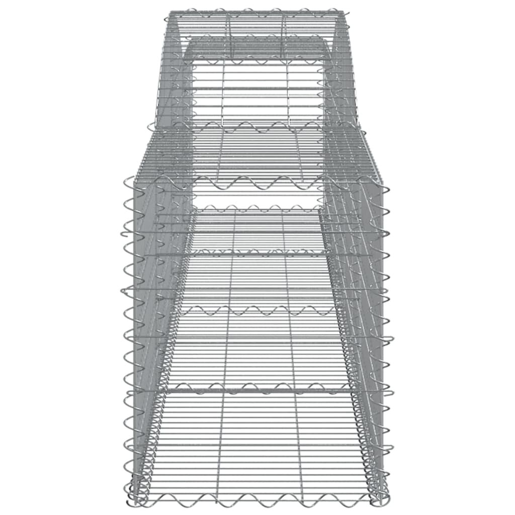 vidaXL Συρματοκιβώτια Τοξωτά 8 τεμ. 400x50x60/80 εκ. Γαλβαν. Ατσάλι