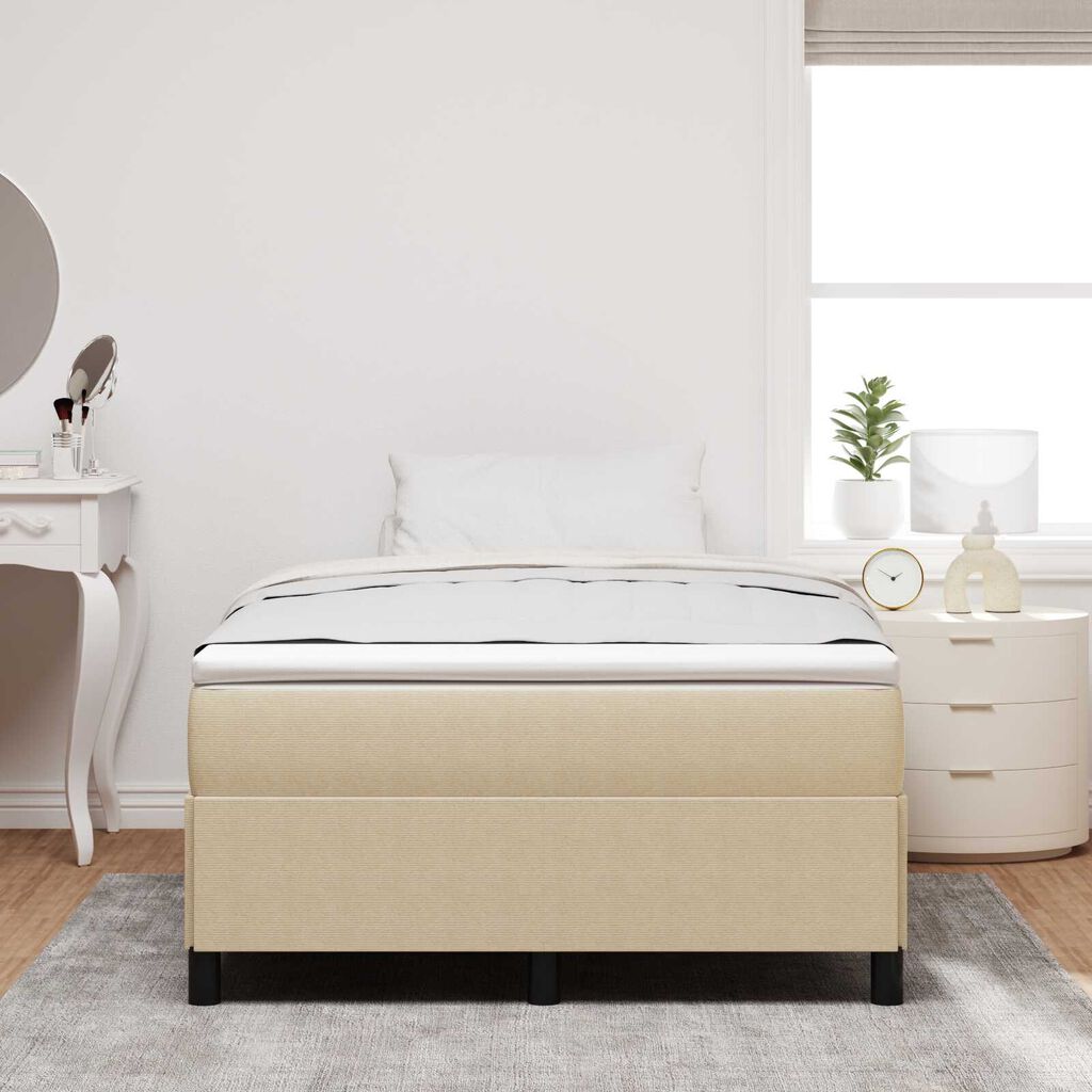 vidaXL Κρεβάτι Φατνίου Ανοιχτό Πράσινο Γκρι 120x200 εκ Κουβερλί Καθίσματος