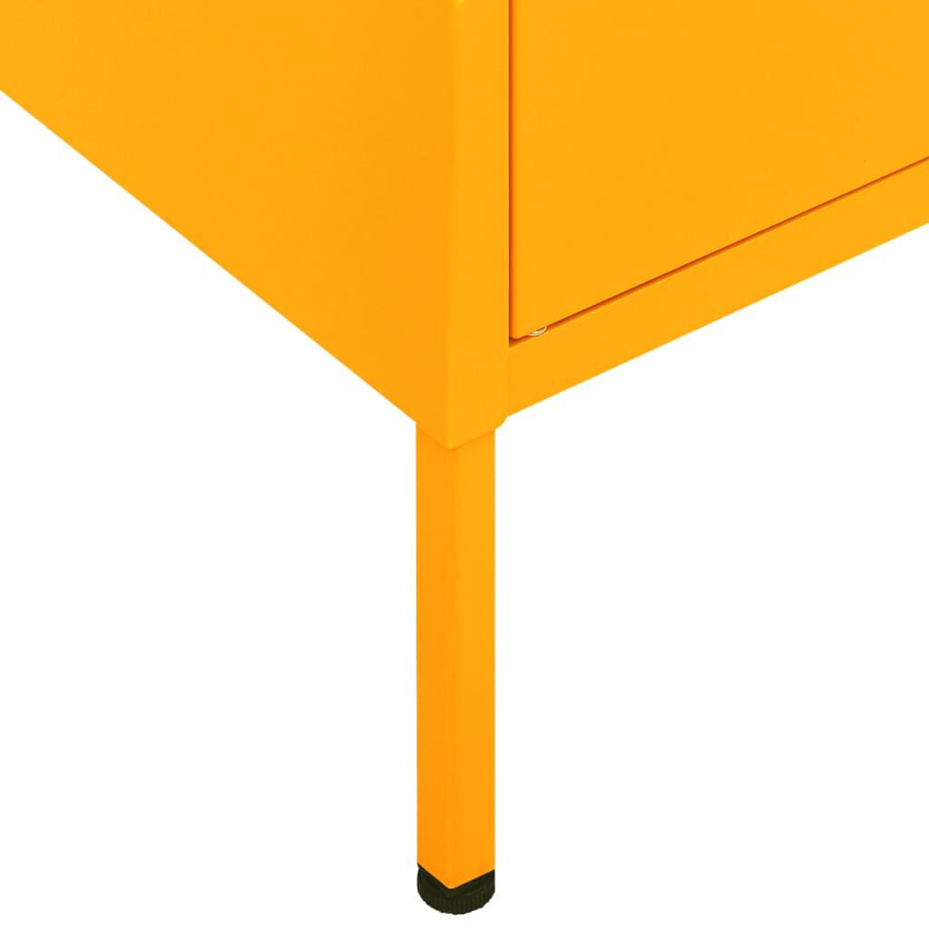 vidaXL Ντουλάπι Αποθήκευσης Μουσταρδί 80x35x101,5 εκ. από Ατσάλι