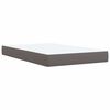 vidaXL Κρεβάτι Boxspring με Στρώμα Γκρι 120x200εκ. από Συνθετικό Δέρμα