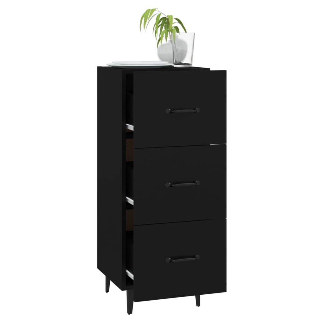 vidaXL Ντουλάπι Μαύρο 34,5 x 34 x 90 εκ. από Επεξεργασμένο Ξύλο