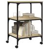 vidaXL Βάση Εκτυπωτή 3 Επιπέδων Sonoma Δρυς 50x41x75 εκ Επεξ. Ξύλο