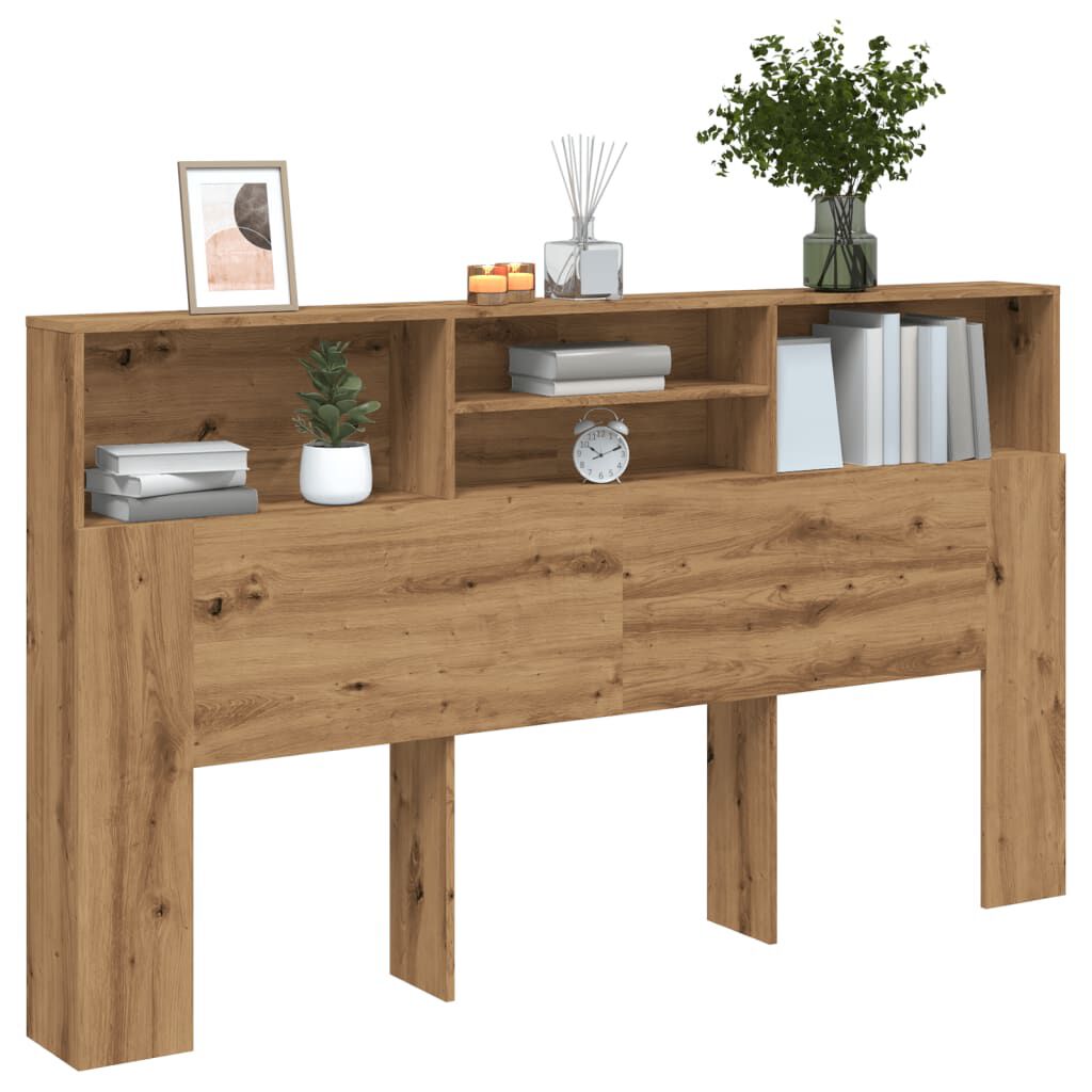 vidaXL Ντουλάπι κεφαλάρι Artisan Oak Κατασκευασμένο ξύλο