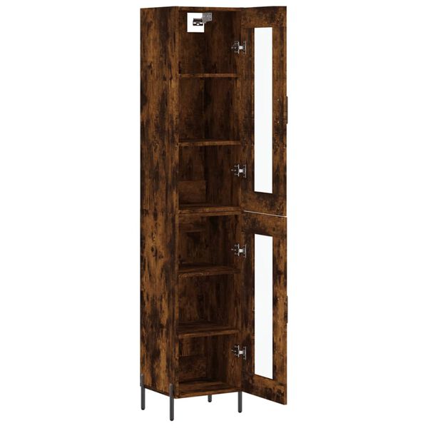 vidaXL Ντουλάπι Καπνιστή δρυς 34,5x34x180 εκ. από Επεξεργασμένο Ξύλο