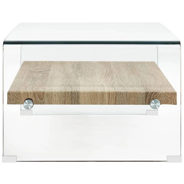 vidaXL Τραπεζάκι Σαλονιού Διάφανο 98 x 45 x 31 εκ. από Ψημένο Γυαλί