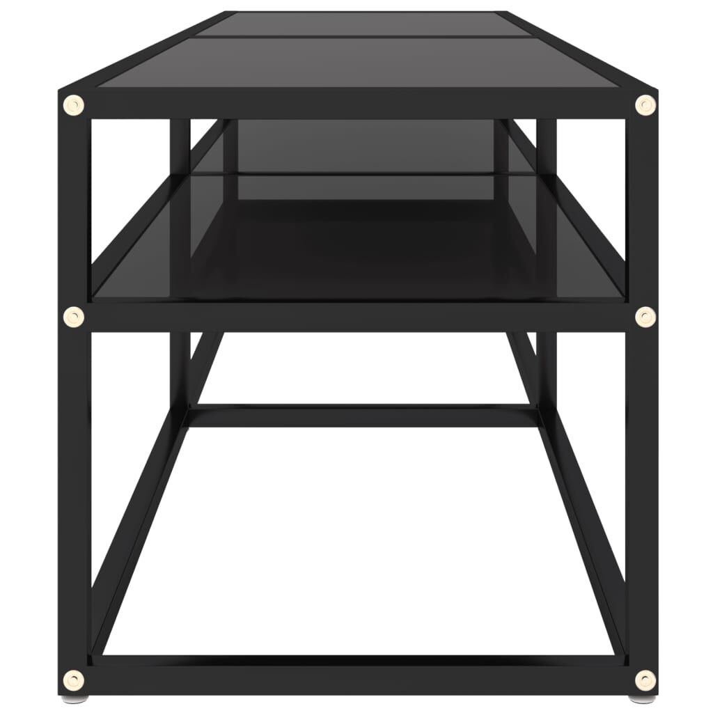 vidaXL Έπιπλο Τηλεόρασης Μαύρο 140 x 40 x 40,5 εκ. από Γυαλί Ασφαλείας