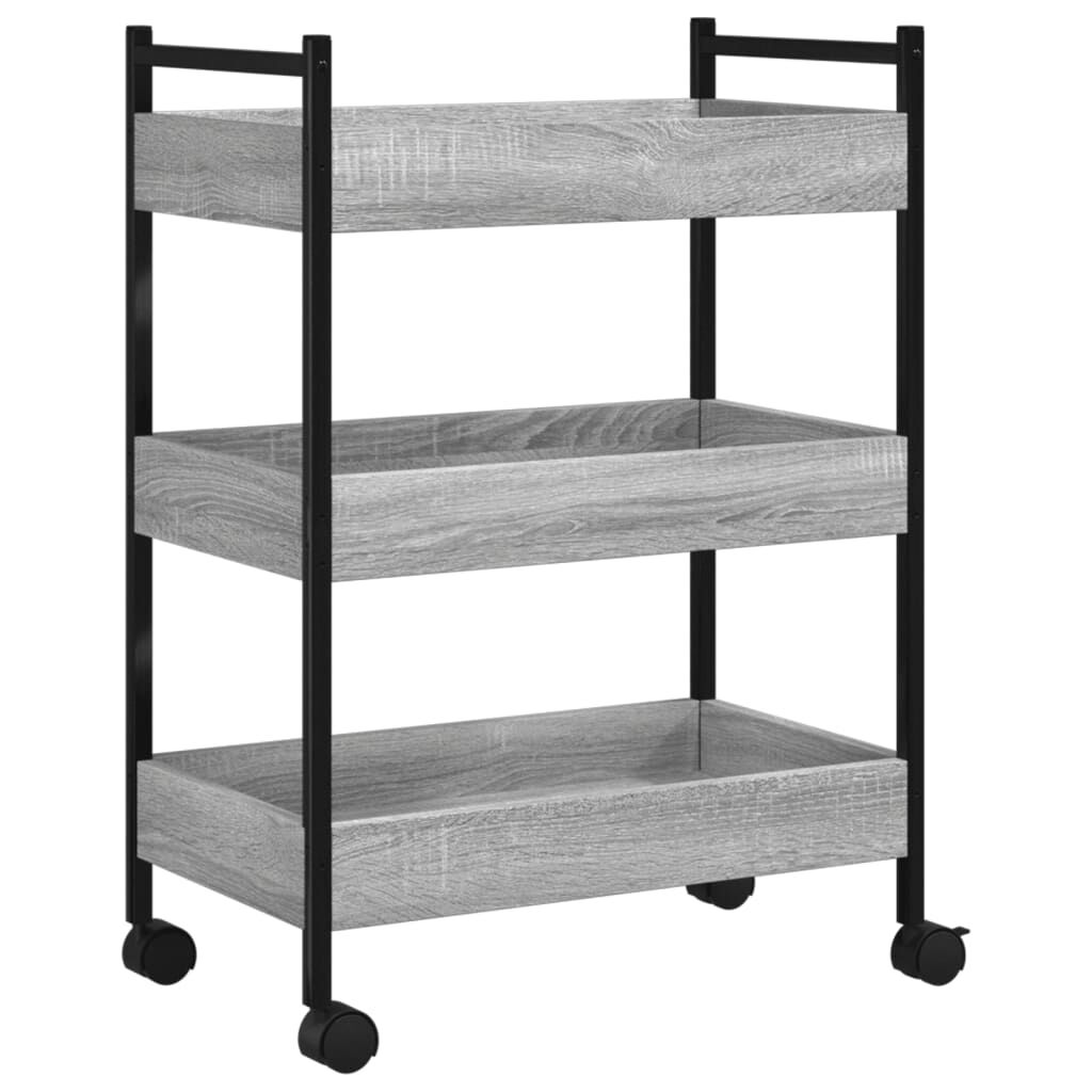 vidaXL Τρόλεϊ Κουζίνας Sonoma Γκρι 50x30x70 εκ. από Επεξεργασμένο Ξύλο