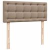 vidaXL Οθωμανικό κρεβάτι με στρώματα & LEDs Cappuccino Faux Leather